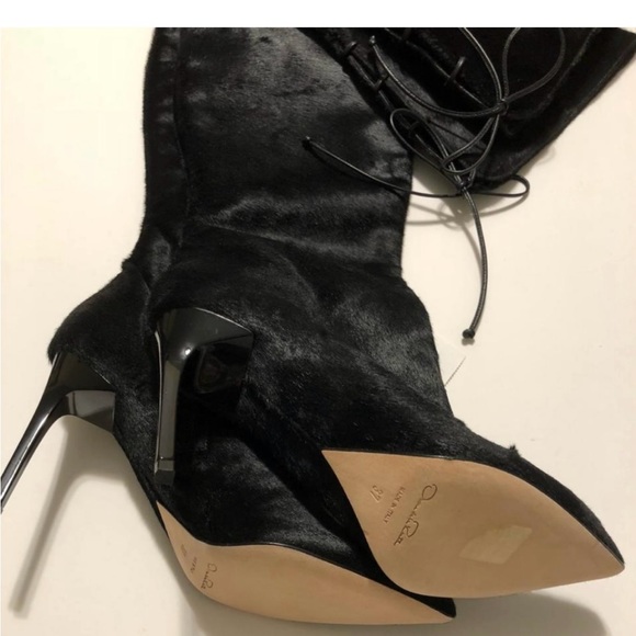 New Oscar de la Renta Pony Hair Thigh High Boot - Picture 6 of 6